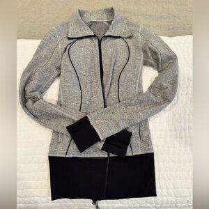 Lululemon Athletica Gray and Black Zip Up